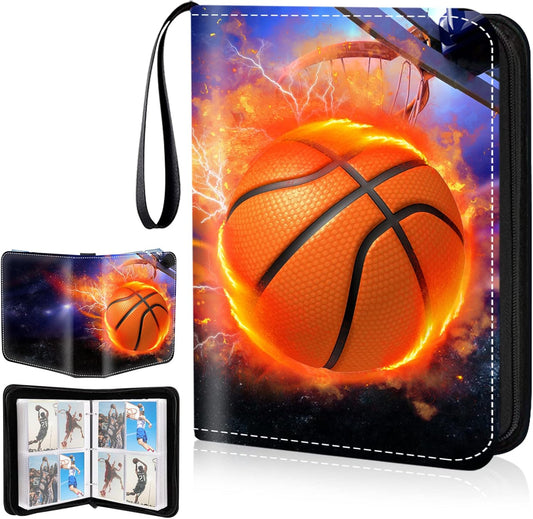 Skiennix Premium Basketball Card Binder - 400 Double-Sided Pockets, Water-Resistant, 3-Ring Album