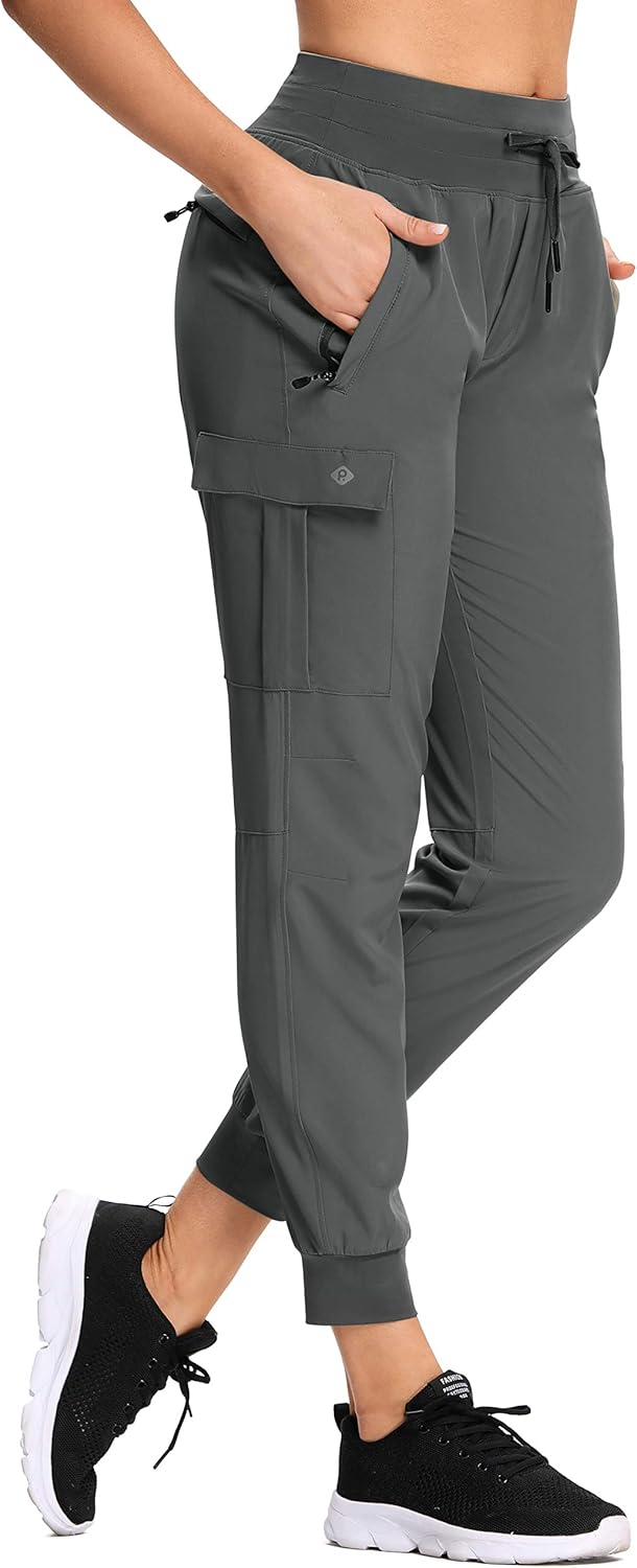 RlaGed Women's Hiking Pants - Lightweight Quick-Dry Joggers with Zipper Pockets | High Waist, UPF 50+
