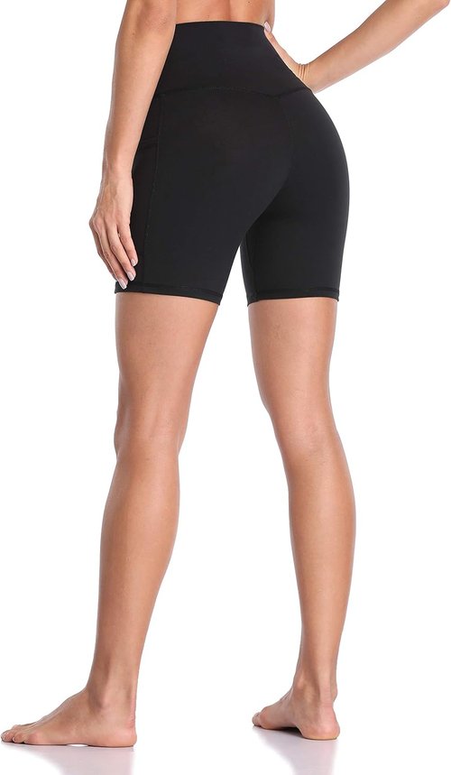 Colorfulkoala Women's High Waisted Biker Shorts - Tummy Control & Pockets | 6" Inseam Yoga Shorts
