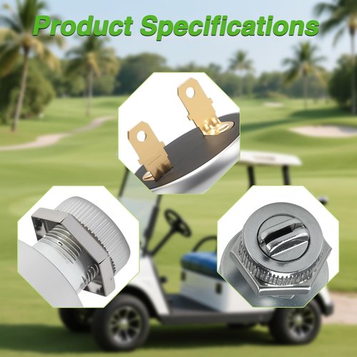 HIMARKLIF Golf Cart Ignition Switch with 2 Key Compatible with EZGO EZGO TXT, Medalist, Workhorse, ST, Marathon (1981 and up), 2-Terminal Starter Switch Key Replace# 17421-G1