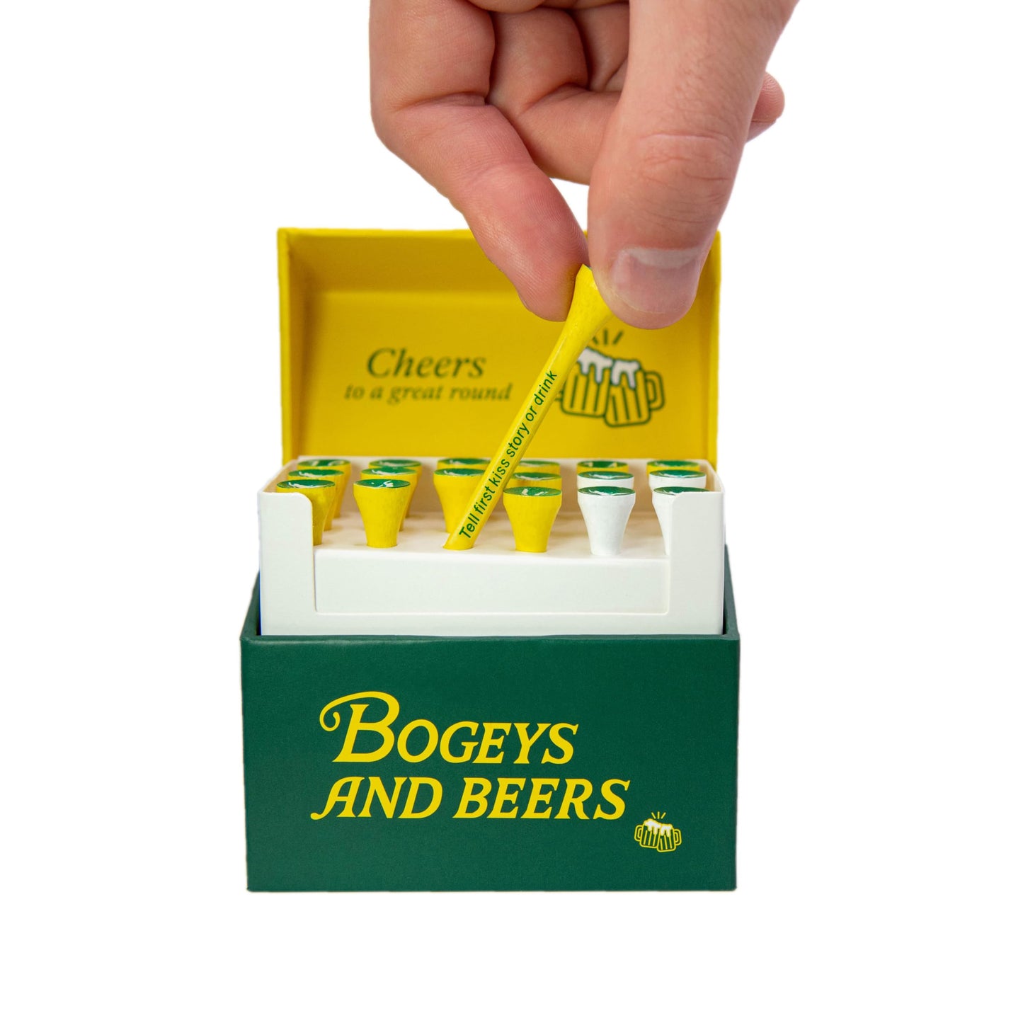 Bogeys and Beers | Golf Tees with a Twist | Play While You Golf | Fun Interactive On-Course Golf Tee Based Drinking Game | Perfect Golf Gift | Bachelor Party Novelty