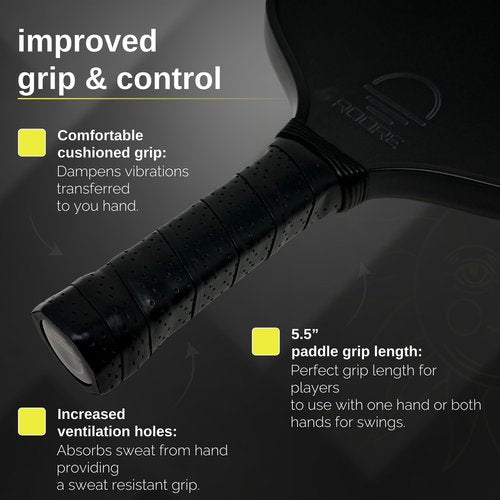Roore Gen 4 4.5 100% Foam Core Pickleball Paddles T700 Carbon Fiber Pickleball Paddle 16mm Thermoformed Pickleball Racket and Edge Foam Injected Pickleball Rackets Pickle Ball Paddle Elongated