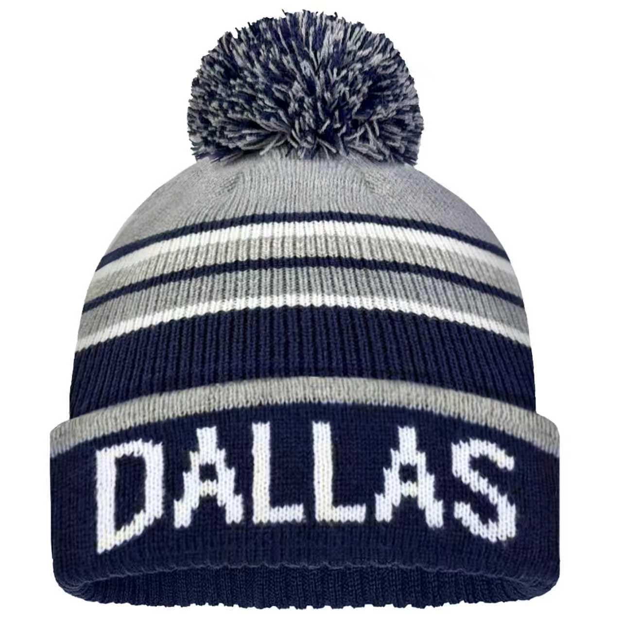 HUIGONGSHOU Vintage Cuffed Knit Beanie with Pom-Pom – Winter Hat Skull Warm Thick Cap for Men, Women & Fans