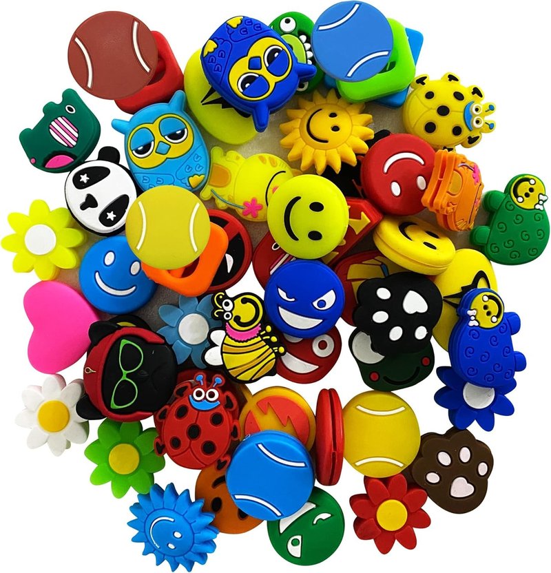 50 Pieces Tennis Racket Vibration Dampener Tennis Dampeners/Tennis Racket Shock Absorber(Blind Box-50pcs)