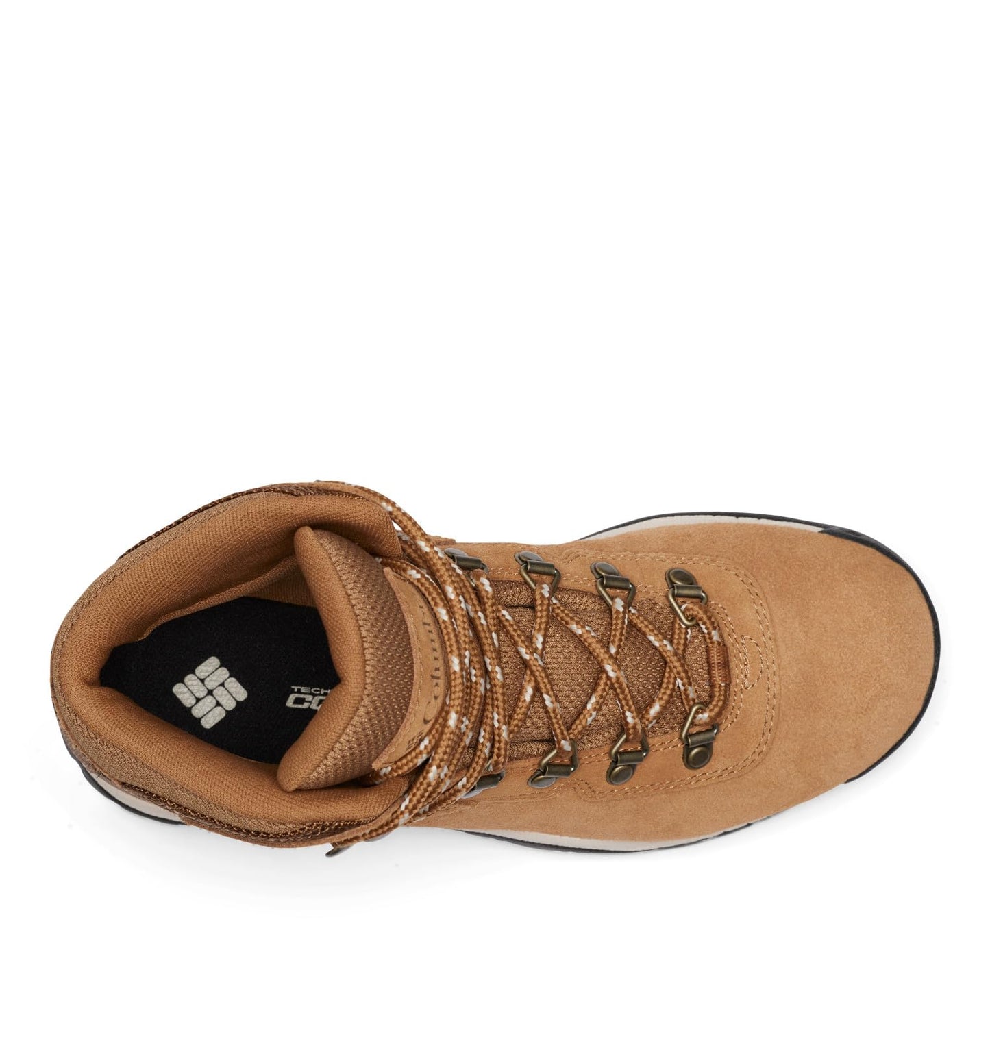 Columbia Womens Newton Ridge Plus Waterproof Amped, Elk/Dark Stone, 7 Wide