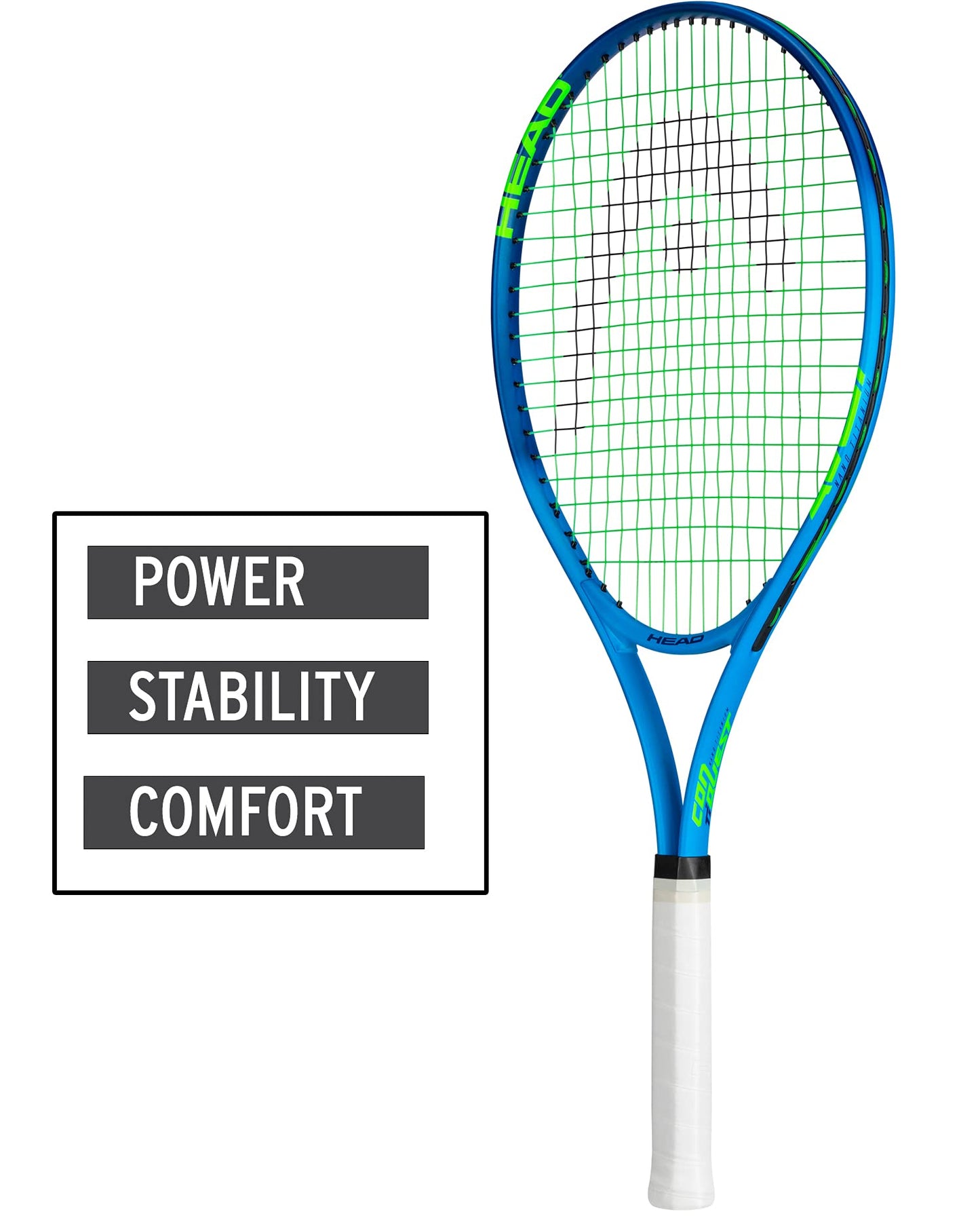 HEAD Ti. Conquest Tennis Racquet – Nano Titanium Technology, Oversized Head, Lightweight O-Beam Construction, Pre-Strung Beginner & Recreational Tennis Racquet