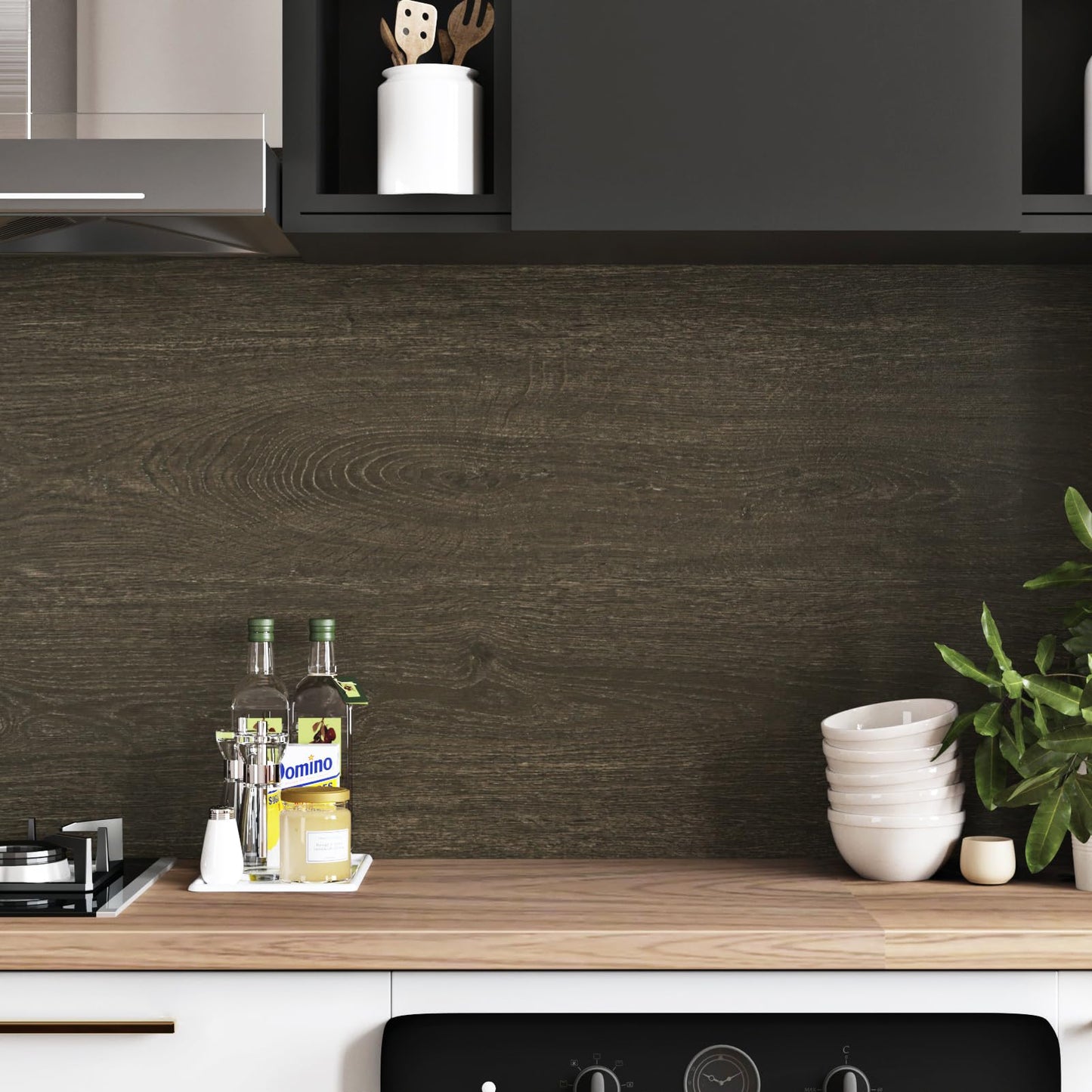 WESTICK Brown Wood Contact Paper Peel and Stick Countertops Waterproof Walnut Wood Wallpaper Vintage Wood Grain Countertop Contact Paper for Cabinets Drawers Office Desk Wood Vinyl Wrap 15.8" x 78"