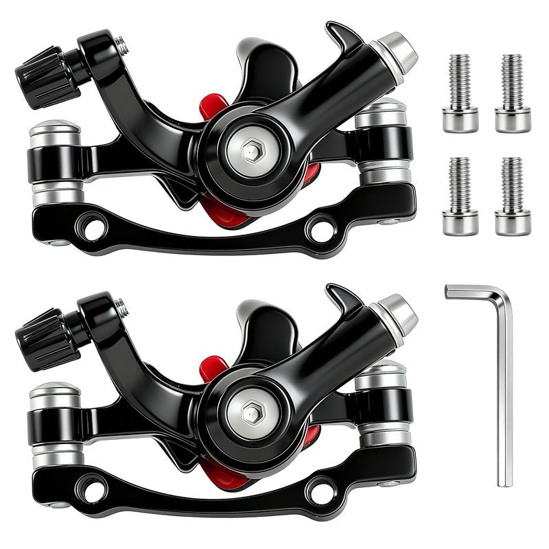 OAMCE Bike Disc Brake Caliper – Aluminum Mechanical Front and Rear Calipers, Durable Bicycle Brake Replacement Kit Compatible with Road Bikes, Mountain Bikes, and Folding Bikes
