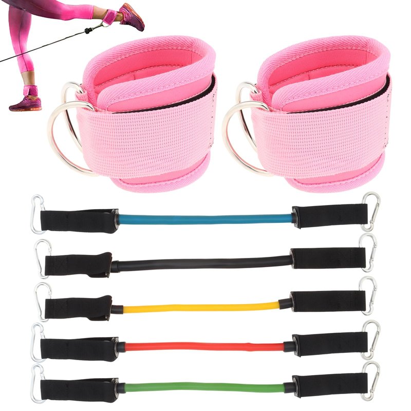 Tobefore Ankle Resistance Bands with Cuffs, Ankle Bands for Working Out, Ankle Resistance Band, 5 Resistance Levels Glutes Workout Equipment, Butt Exercise Equipment for Women Legs and Glutes