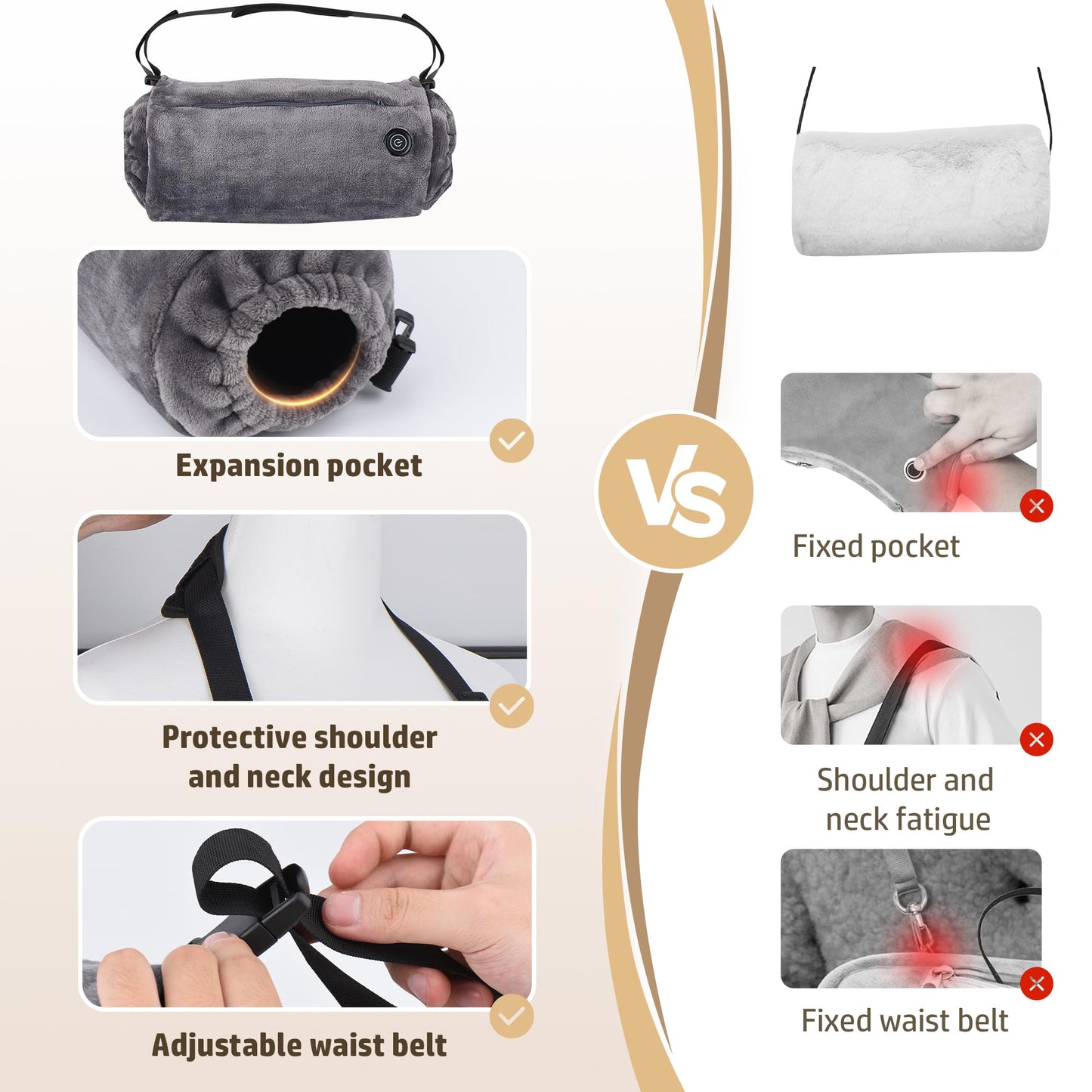 Hand Warmers Rechargeable: Reusable Electric Heated Gloves - Portable Heating Pouch - Relief Hand Heater for Arthritis - for Hunting Football Camping Golf Xmas Gifts