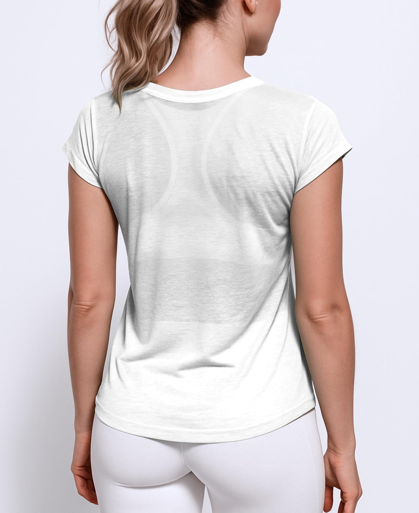 Women's V Neck T Shirts | Short Sleeve Tops | Flowy Slub Burnout Fabric | Active Casual Workout |Multi Packs Colors