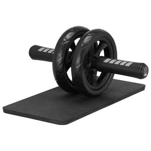 H&S Ab Roller Wheel For Abs Workout - Abdominal Core Exercise Equipment With Extra Thick Knee Pad Mat - w/Dual Glide Wheels - Abs Roller Wheel Home Workout - Abs Exercise Equipment