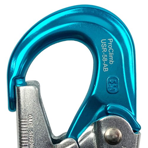 ProClimb Forged Aluminum Carabiner with Captive Eye, Blue