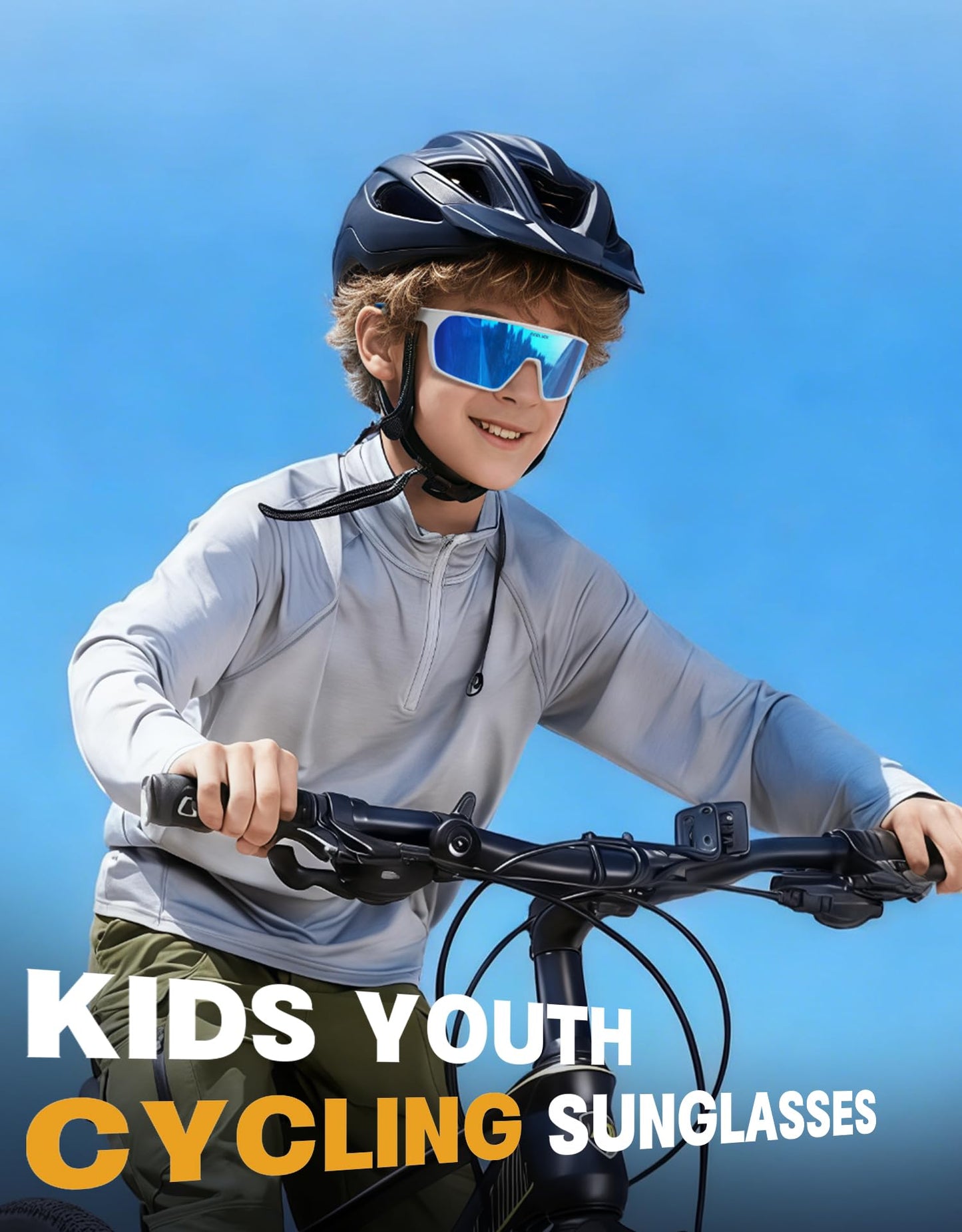 ACBLUCE Youth Baseball Sunglasses for Kids Big Boys Girls Teen Sports Glasses for Softball Cycling Running Green TR90 Lightweight Frame