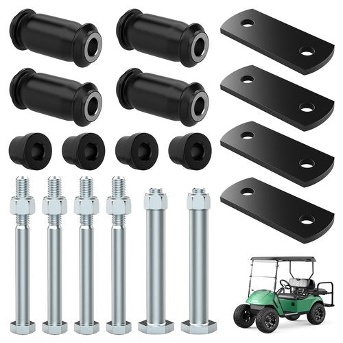 10L0L Golf Cart Rear Leaf Spring Bushings & Sleeves Kit Compatible with EZGO TXT & Medalist 1994-up Models, OEM# 70289-G02, 70291-G01, 70290-G01