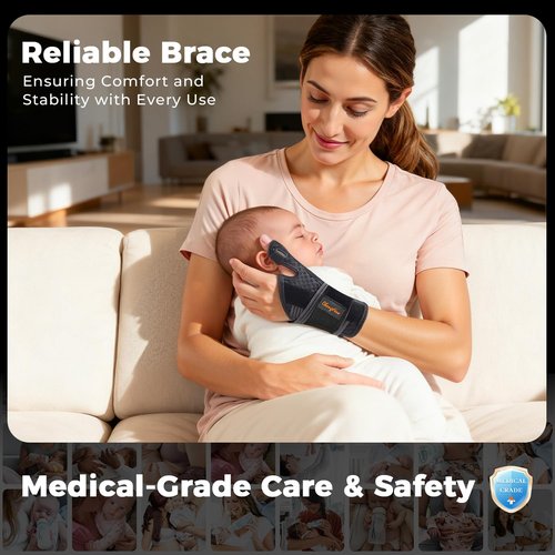 Ultra Breathable Thumb Brace for Right & Left Hand, [Upgraded Medical-Grade] Thumb Spica Splint for Trigger Thumb, Adjustable Thumb Support for Arthritis, De Quervains Tenosynovitis, Pain Relief, Tendonitis, Sprains