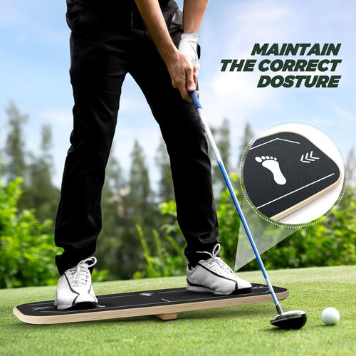 ACESTRIKE, Golf Pressure Plate, Gravity Transfer Board Training Aid to Weight Shift Golf Training Aid for Indoor Practice, Golf Swing Speed Trainer for Beginners Correct Swing Sequence Tempo