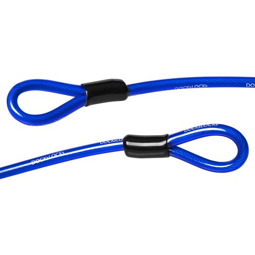 DocksLocks Weatherproof Straight Security Cable (5ft to 25ft Lengths) with Reinforced Looped Ends, Anti-Theft Protection for Kayaks, Bikes, Paddleboards, Outdoor Equipment, Bicycles and More 5ft