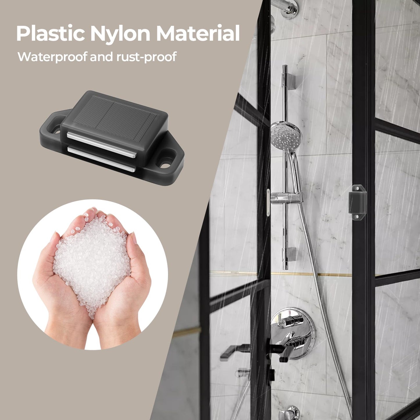 Tonitrui Cabinet Magnetic Catch Door Latch 30LB for Kitchen Drawer Magnets to Stay Closed Magnetic Catch Closet for Drawer（Black 12 Pack）