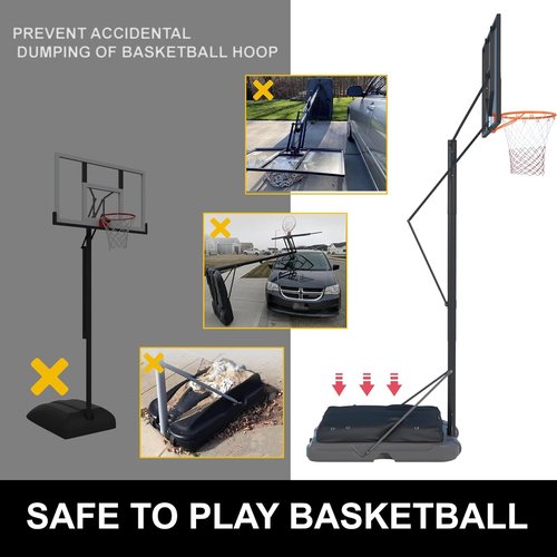**Basketball Hoop Sandbag - Heavy Duty Waterproof & Dustproof Anchor | Holds 320+ lbs, 36.6" D x 23.6" W x 5.9" H (Black)**
