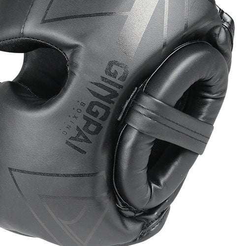 Boxing Headgear，Adjustable Face Grill,Headgear for MMA Training,Sparring,Grappling,Martial Arts,Kickboxing,Taekwondo,Karate,Muay Thai Headgear (Pure Black, M)