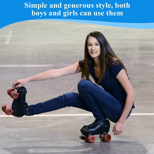 Sumind 2 Pieces Roller Skate Toe Stoppers 82A Rubber Skate Stoppers Plugs with Screws PU Rubber Roller Skating Brake PU Toe Stops Replacement Wheels Accessories for Double-Row Rolling Skating, Black