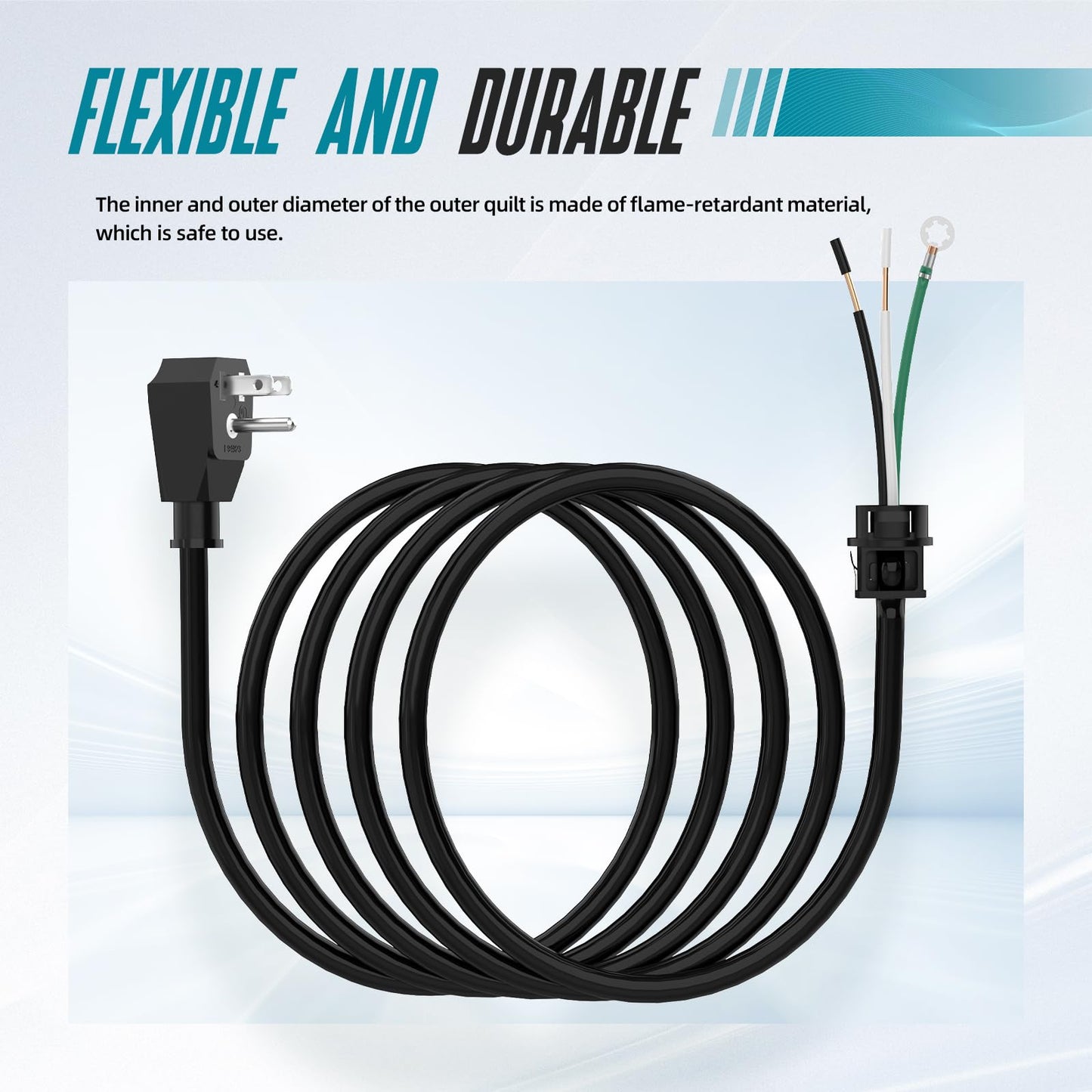 HCK44 Range Hood Power Cord Kit，HILICTOKT Convert Range Hood Hardwire to Plug in Range Hood Parts Compatible with Kenmore、Broan and Other Range Hood