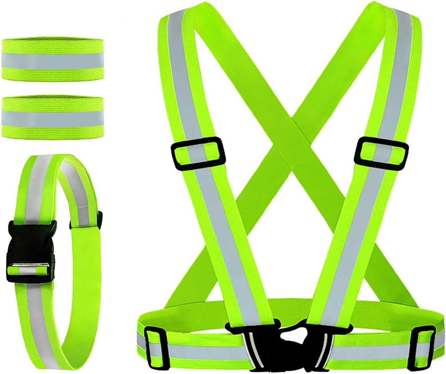 Skiennix Reflective Vest - Adjustable High Visibility Safety Gear | Ultralight & Comfy for Running, Cycling, Walking