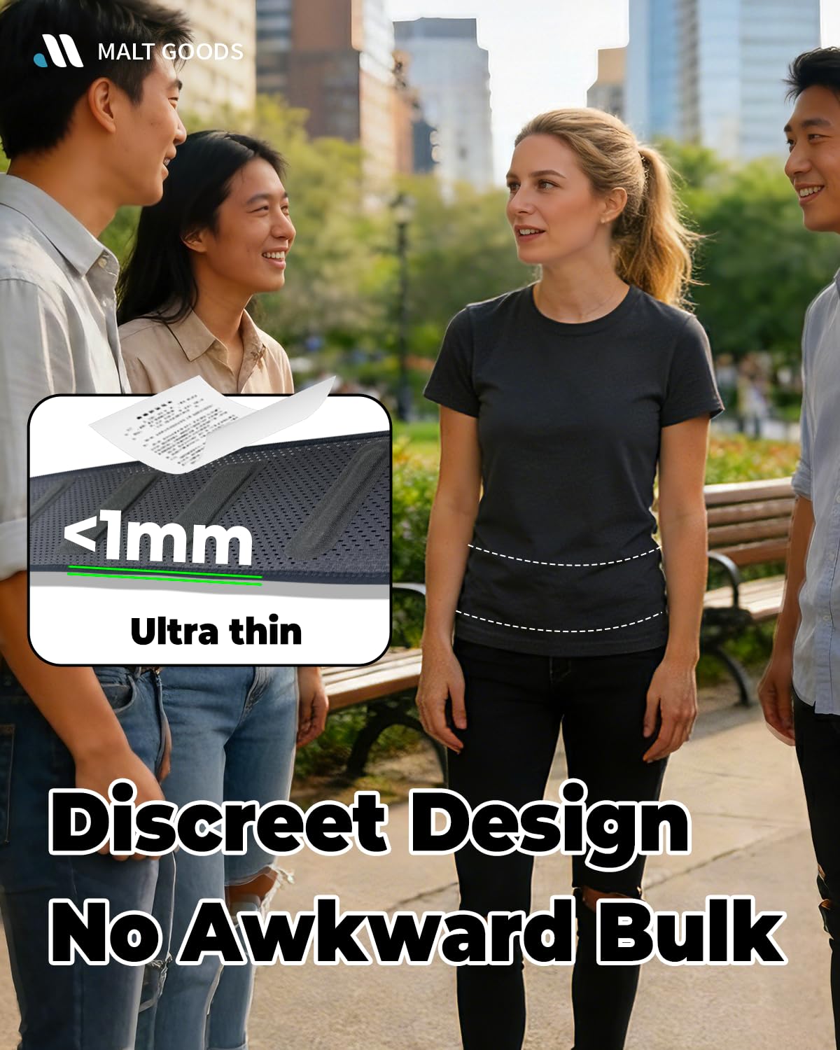 MALT GOODS Widened SI Joint Belt with 3D Massage Pads – Anti-Slip Sacroiliac Brace with Enhanced Stability for Pelvic & Sciatica Pain Relief. Breathable SI Support Belt for Women & Men (M)