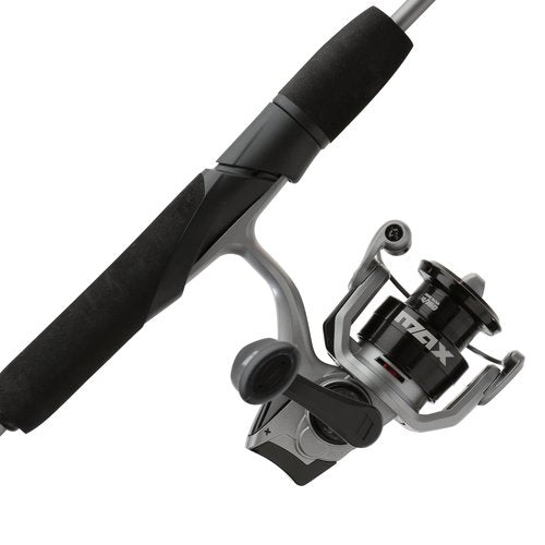 Abu Garcia 5'6" Max X Spinning Reel and Fishing Rod Combo, Size 750 Reel, 5 Stainless Steel Ball Bearings, Smooth Oil Felt Front Drag System, Lightweight Composite Rod Blank