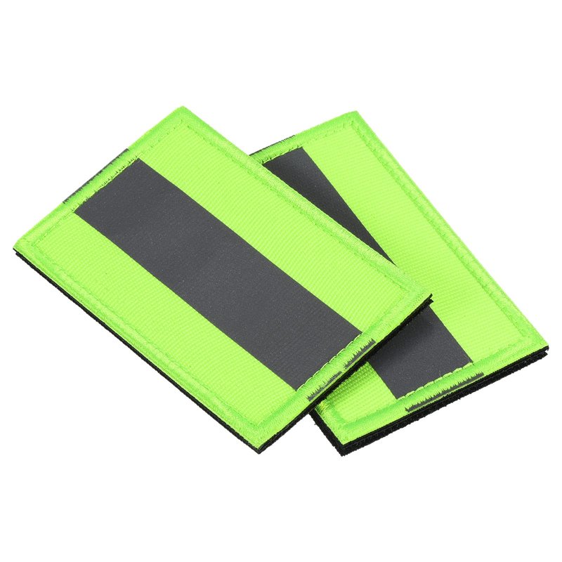PATIKIL Reflective Patch 2x3, 4 Pcs Hook and Loop Fastener Safety Appliques for Night Sportsperson Worker Hiker, Green