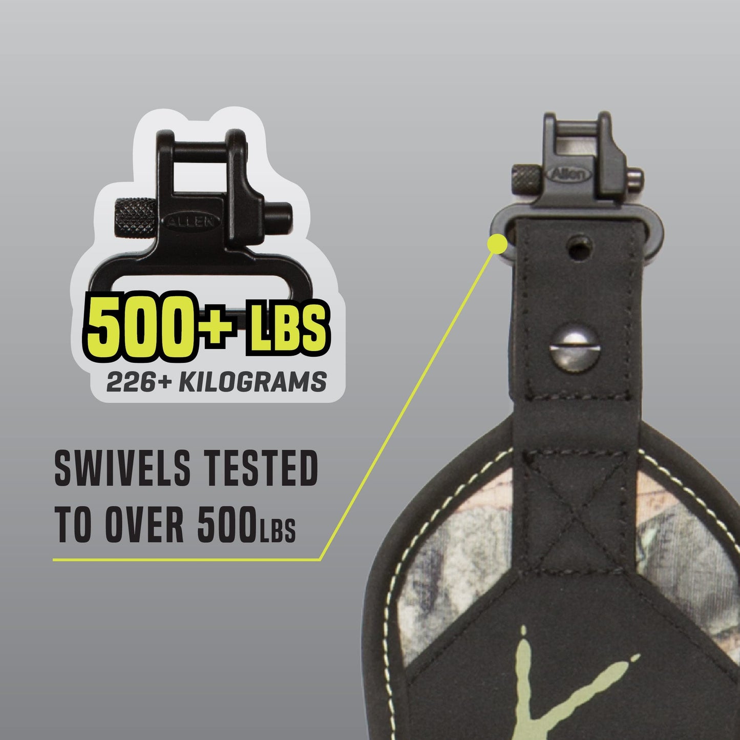 Allen Company Rifle and Shotgun Sling - Rugged Construction with Swivels - Gun Strap Ideal for Turkey / Deer / Duck / Elk Hunting - Tested up to 300 Lbs.