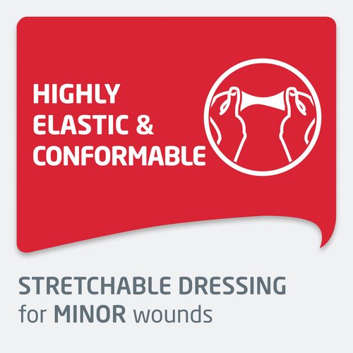 Leukoplast Elastic Fabric Adhesive Latex Free Bandages Patch 2" x 3" (50 in Box)