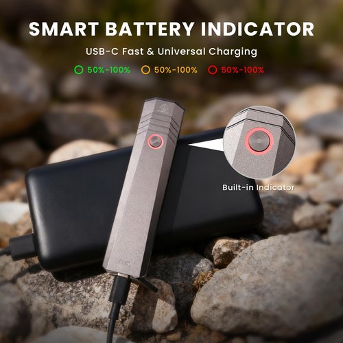 sofirn ST1 EDC Flashlight Rechargeable, 1500 Lumens Bright Flat Flashlight with Simple UI, IPX7 Waterproof Outdoor Pocket Flashlight for Camping Dog Walking, Gift for Him Husband Dad