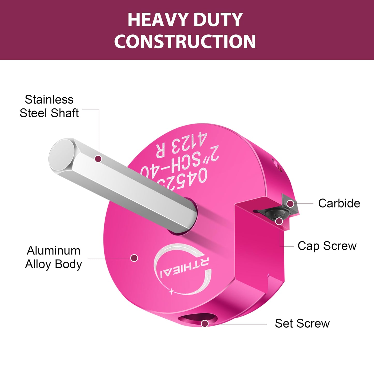 9 Pcs PVC Pipe Reamer Kit, PVC Fitting Saver Socket Saver Plumbing Tool with 1/2", 3/4", 1", 1-1/4", 1-1/2", 2", 2.5", 3" and 4" Head, Pipe Fitting Reamer for SCH40 CPVC ABS, Fits Standard 1/2" Drill