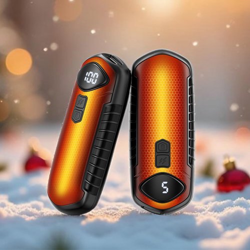 Hand Warmers Rechargeable 2 Pack, Electric Hand Warmer, 2-Second to 131°F with 5 Heat Levels, USB-C Portable Pocket Heater Handwarmers, UL Certified for Camping, Hunting, Gifts for Women Men (Black)