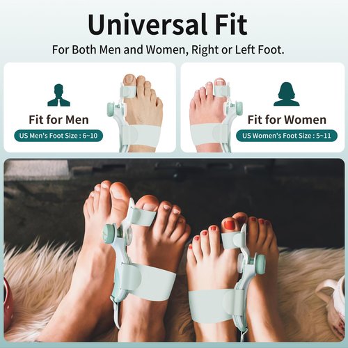 EliaValth 2 PCS Bunion Corrector for Women Big Toe, Adjustable Brace with Knob & Angled Plates for Hallux Valgus Relief & Toe Alignment, Medium Strap