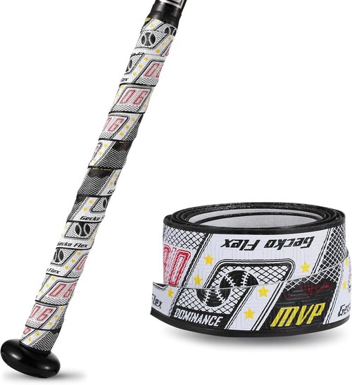 Greek Key 1.1mm Bat Grip Tape - Double-Stamping Textured, Non-Slip, All-Weather Performance, Precut for Easy Install
