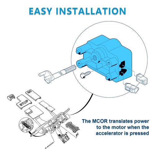 Golf Cart MCOR Throttle Potentiometer Accelerator for Electric Golf Cart Club Car DS MCOR Motor Controller Replacement Part 102101101 1021011-01