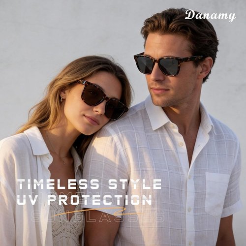 DANAMY Women's Polarized Sunglasses - Trendy Designer UV400 Protection | Mirrored Finish