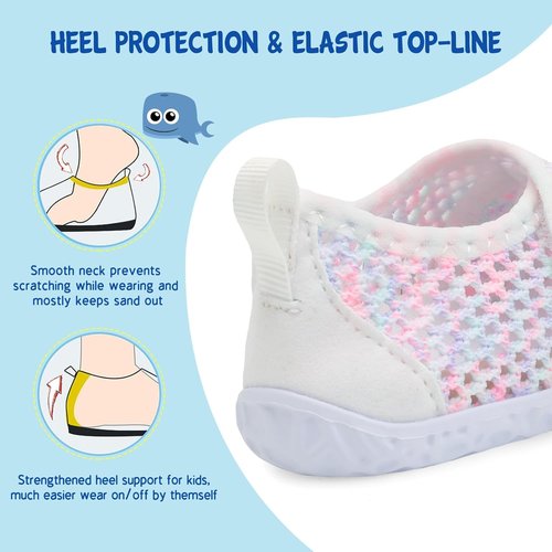 LeIsfIt Toddler Water Shoes - Breathable Quick-Dry Aqua Socks for Kids | Perfect for Beach & Pool Activities