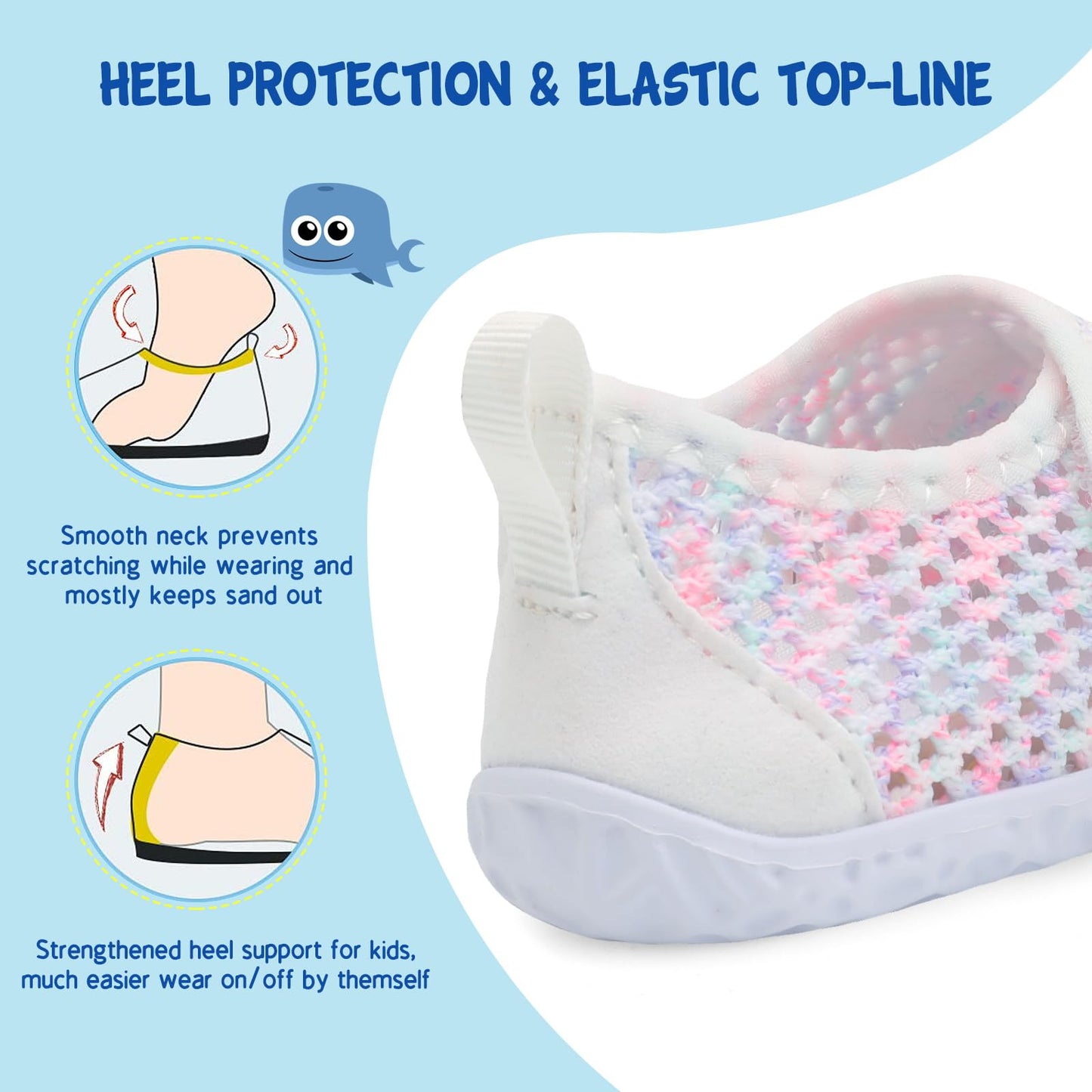 LeIsfIt Boys Girls Water Shoes Kids Aqua Socks Toddler Quick-Dry Swimming Shoes Non-Slip Summer Shoe for Beach Pool Surf, Color, 10 Toddler