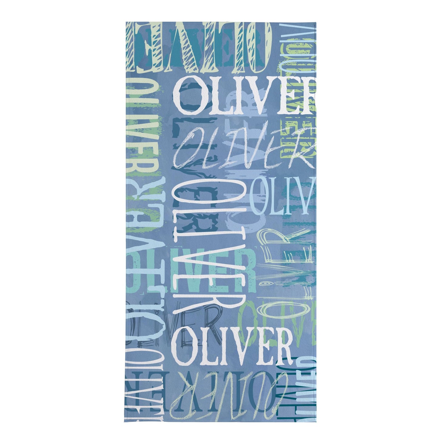 Let's Make Memories Personalized Beach Towel - Custom Cotton/Poly Blend Pool Towel - Personalize with Your Name - Standard Size - Blue