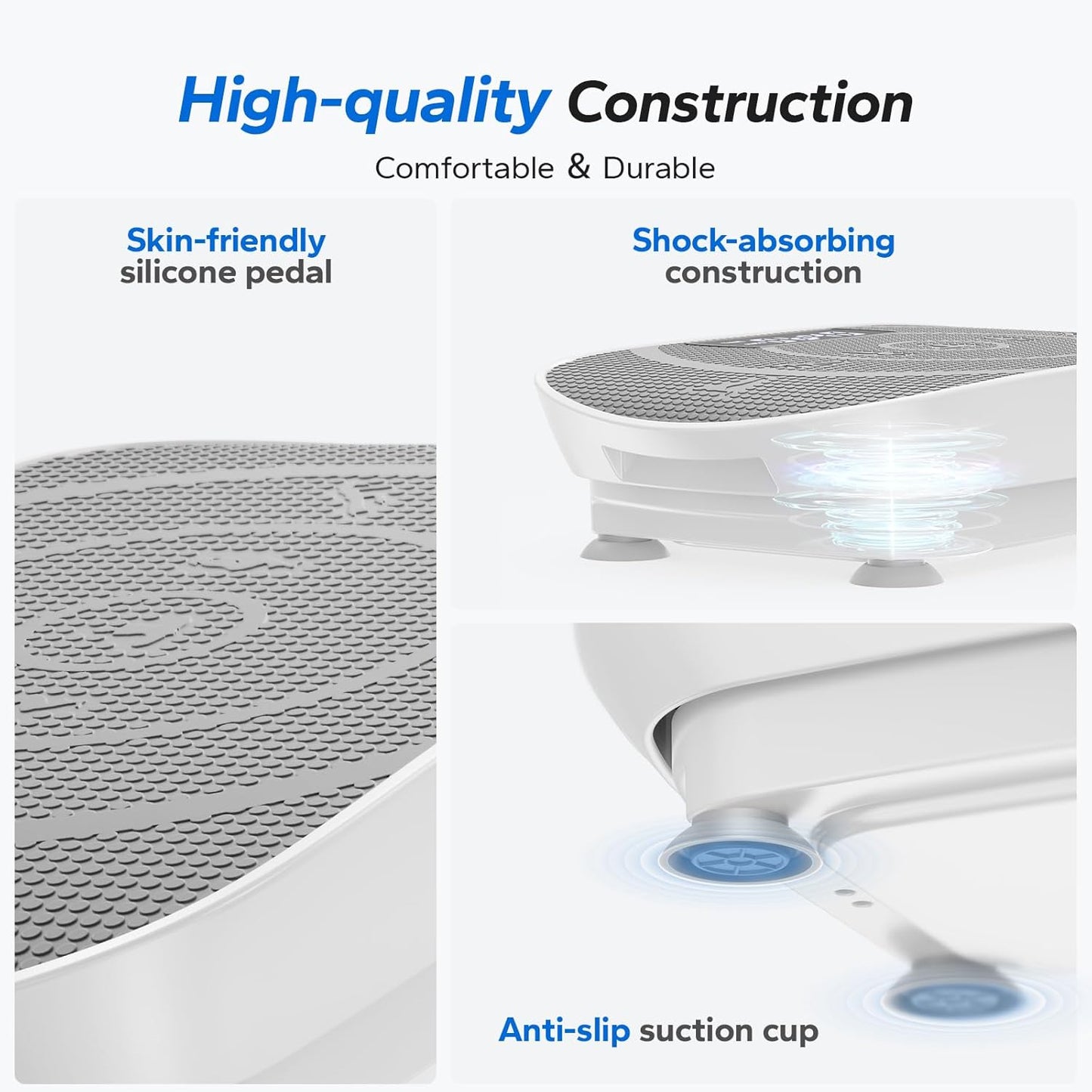 MERACH Vibration Plate Exercise Machine - Whole Body Workout Equipment with Bluetooth & Silicone Pedal | Auto Mode Fitness Platform for Home