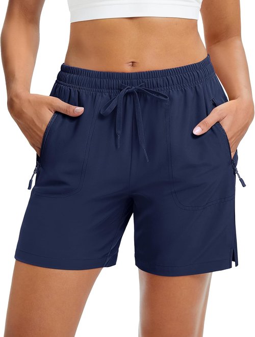 MAGCOMSEN Women's Hiking Shorts - Quick Dry, Lightweight, UPF 50+ | Athletic Summer Shorts with Pockets