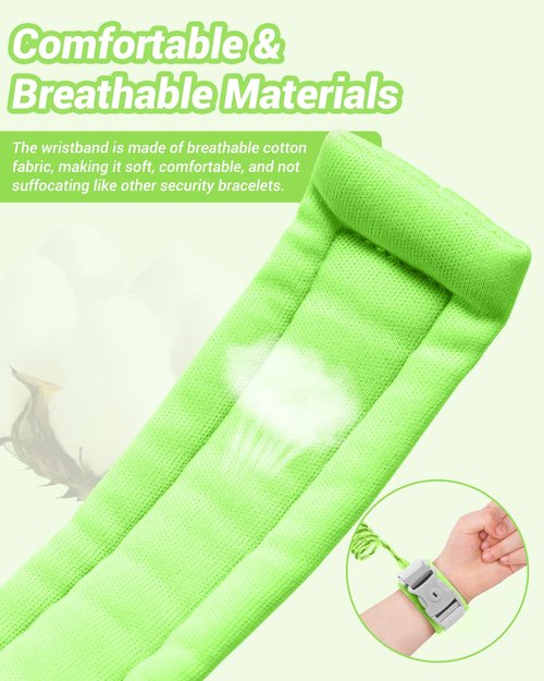 Dr.meter Kids Leash - Reflective Anti-Lost Wrist Link with Key & Lock | 8.2ft Safety Harness for Travel
