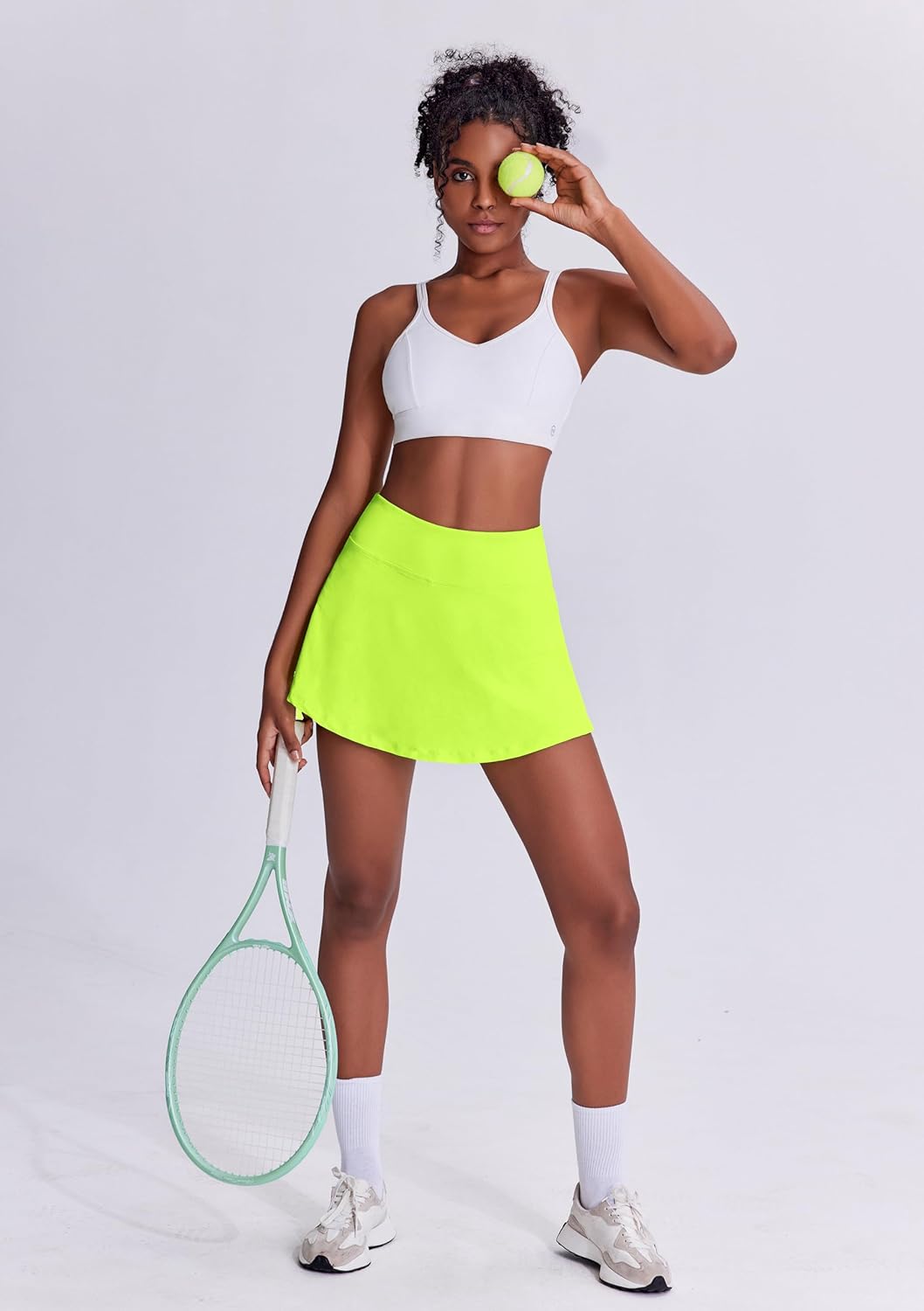 PINSPARK Tennis Skirts for Women - Lightweight Pleated Athletic Skort with Pocket for Golf & Pickleball