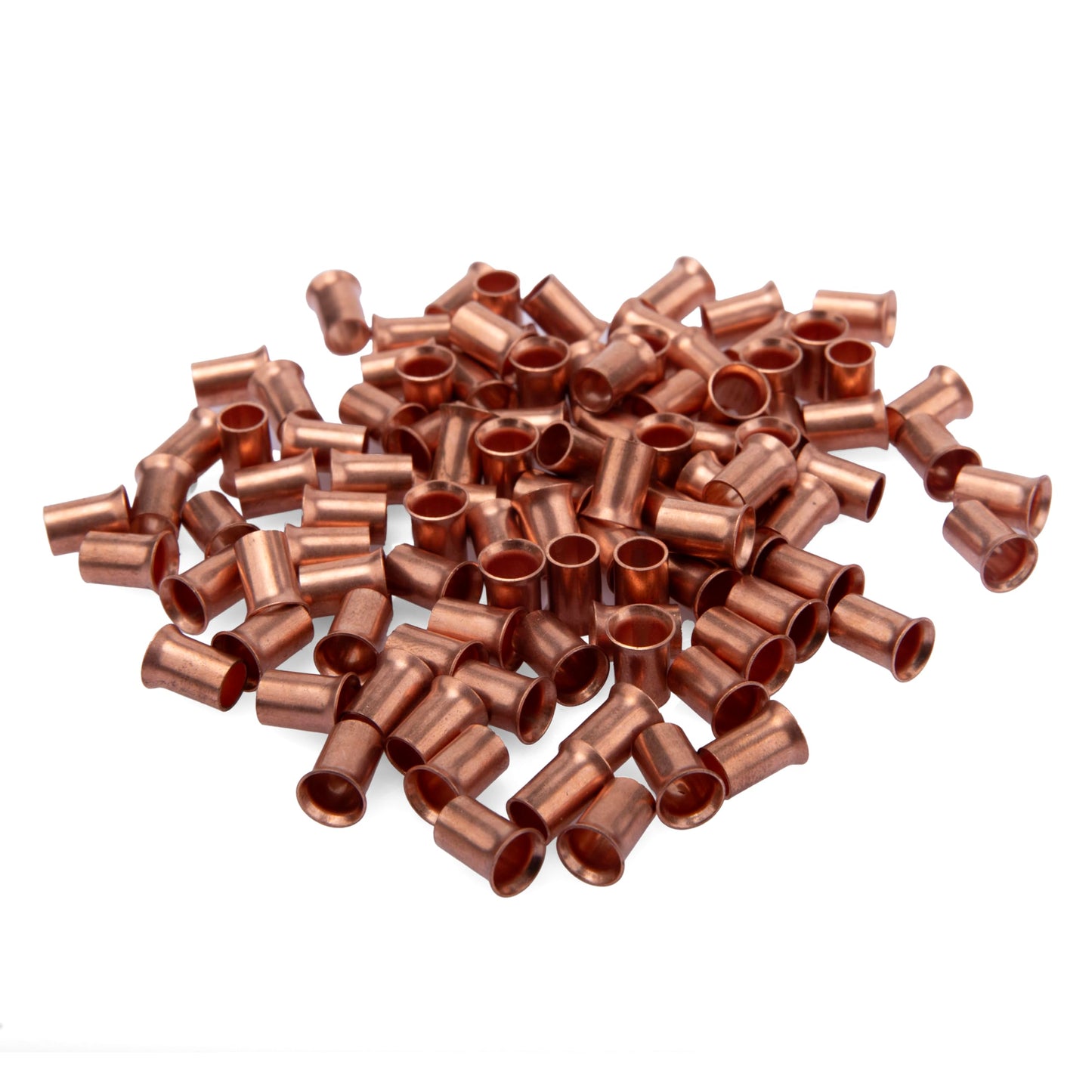 100 Pcs Easy-Twist Copper Crimp Sleeve Wire Connector, 18-10 AWG Wire Range