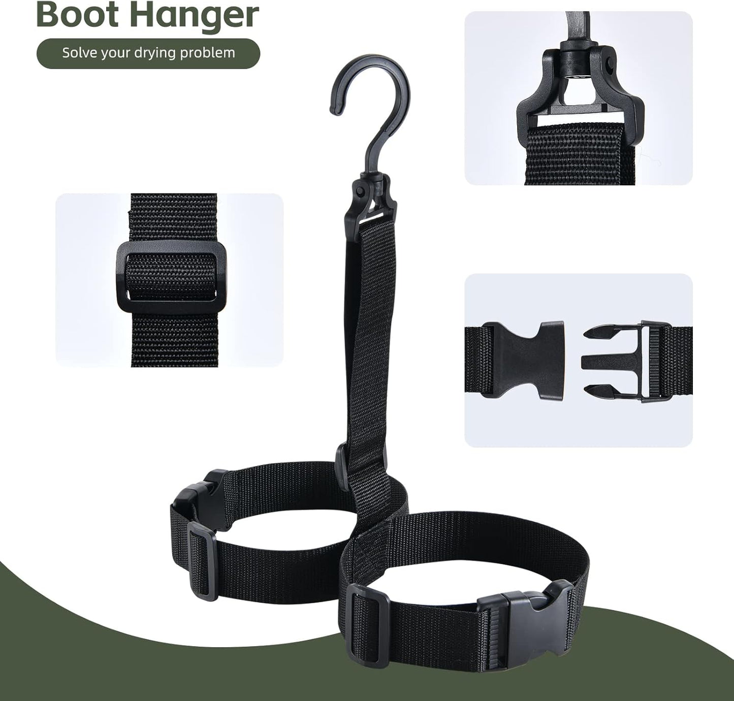 Skiennix Bootfoot Fishing Chest Waders - Waterproof 2-Ply Nylon/PVC for Men & Women | Includes Boots Hanger