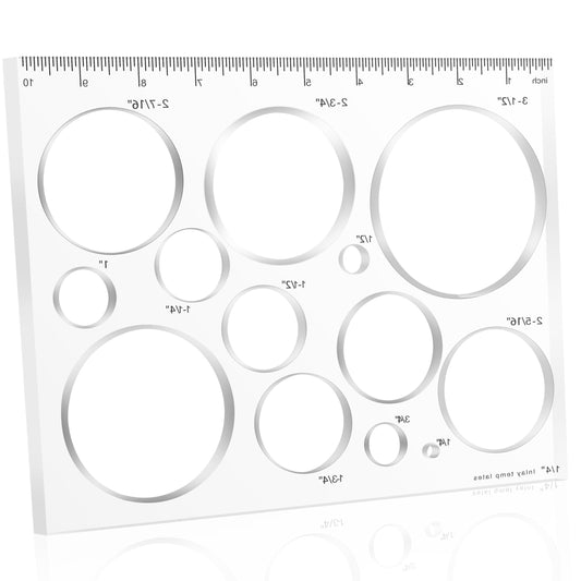 Soimuk Router Templates for Woodworking,Router Jig Circle Inlay Templates Decorative,13-in-1 Router Templates(10 * 7.8 inches)